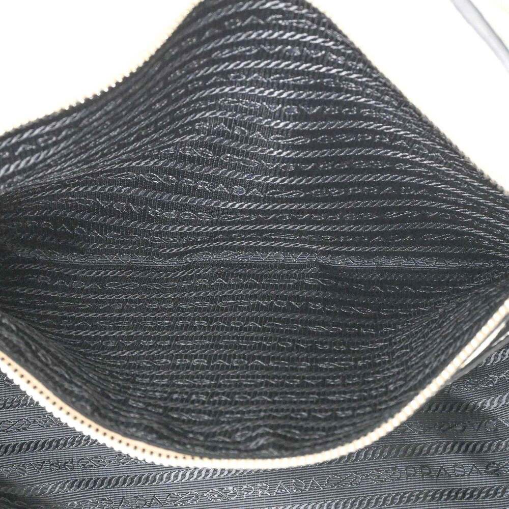 PRADA White Leather Shoulder Bag - Picture 9 of 16